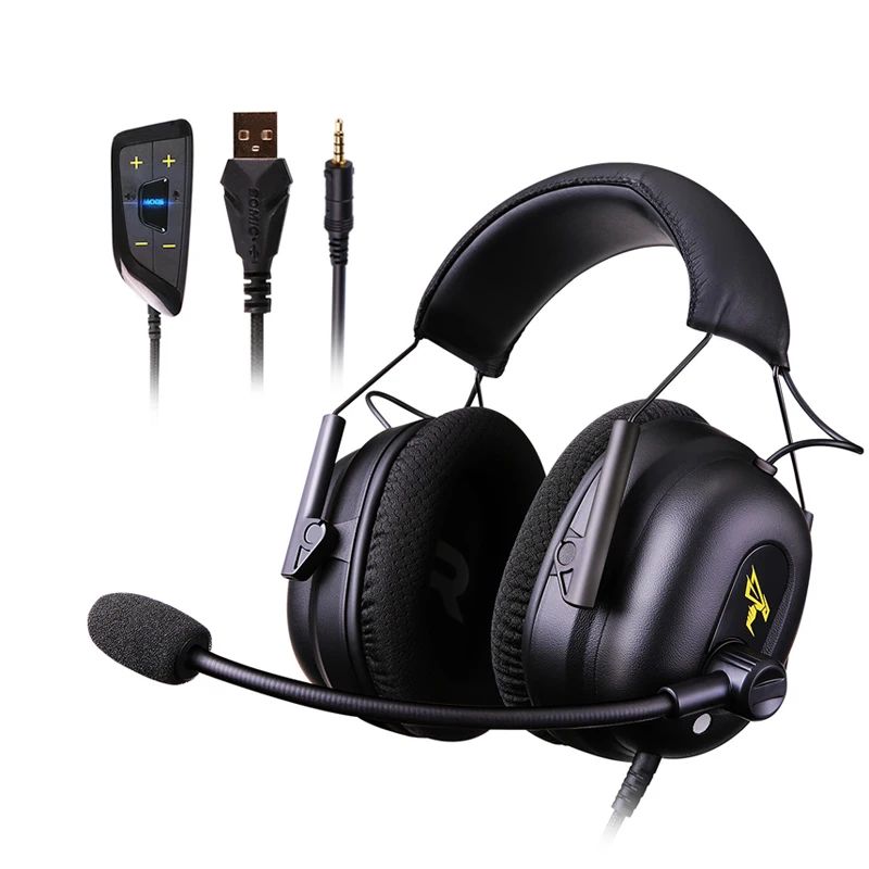 

2021 Best Gaming Headset USB gaming 7.1 Noise Canceling Gamer Headphone Gaming Headset 7.1 multichannel Sound for Internet Bar