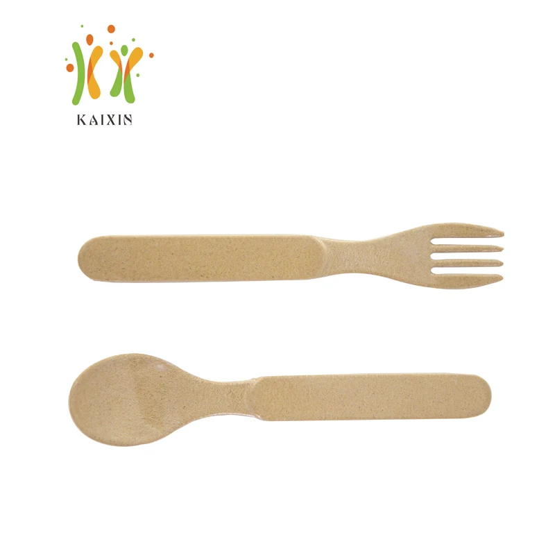 

New arrival biodegradable and safe for baby like natural rice husk spoon and fork