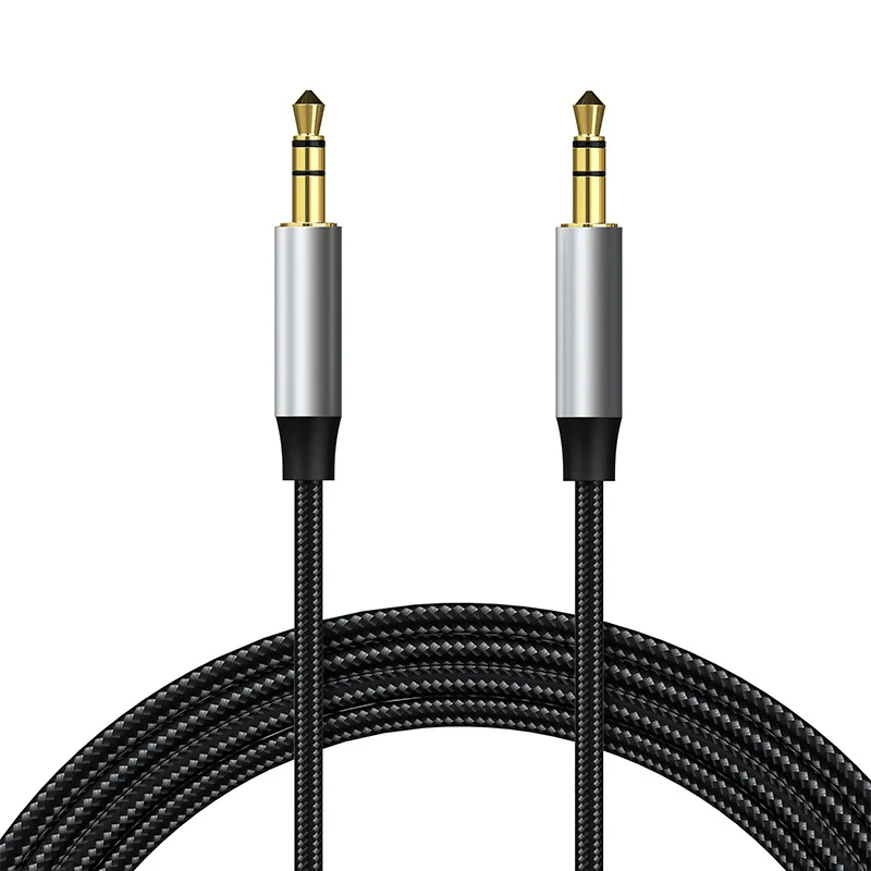 

3.5 audio cable P3202X nylon jack male to male stereo car aux cable for car cellphone headset