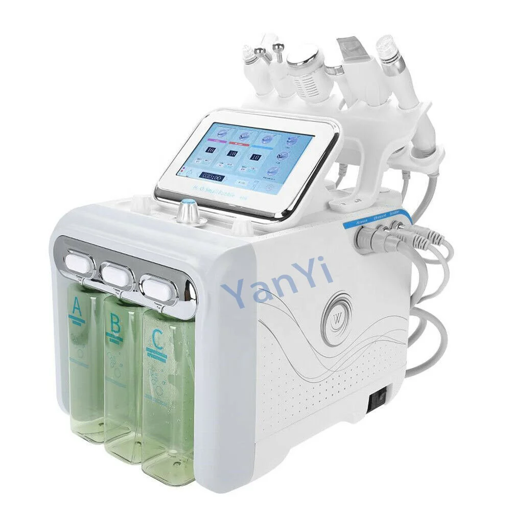 

YanYi 6 in 1 Water Deep Cleansing Meso Dermabrasion Machine Hydra Skin Machine Whitening Jet Peel Oxygen Facial Machine, White