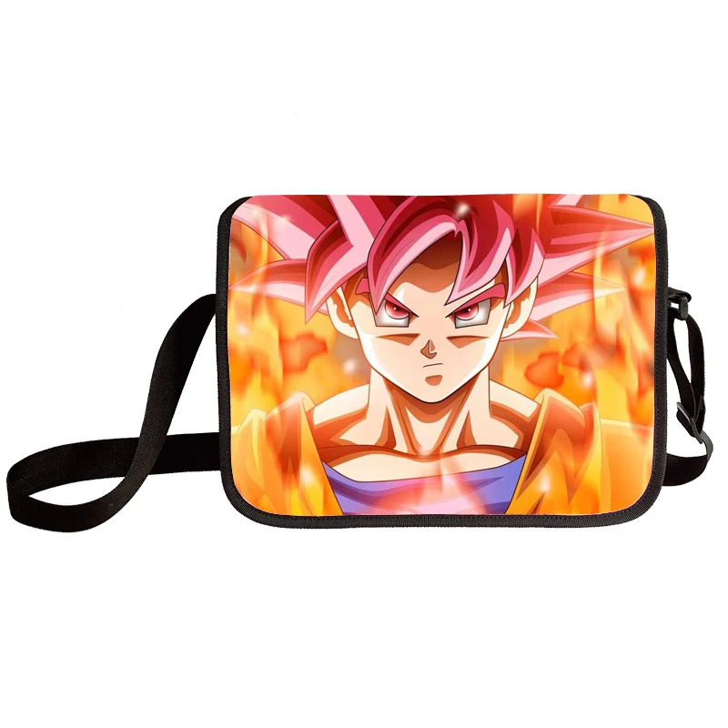 

New Anime Dragon Ball Design Printing Big Crossbody Bag School Cartoon Shoulder Bags Student Handbag Custom Messenger Bag, Black