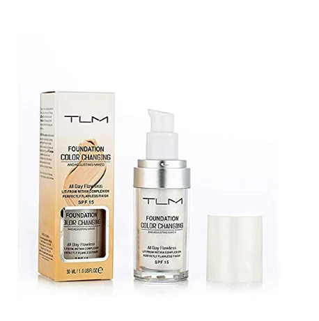 

Free shipping 30ml TLM Colour Changing Foundation cream colour changing liquid concealer, Ivory white