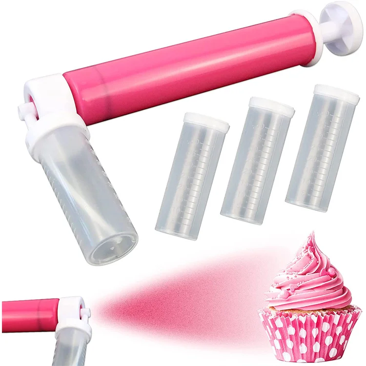

Cake Manual Paint Spray Gun Cake Coloring Duster Spray Tube Plastic Manual Airbrush for Decorating Cakes, Purple/pink/lt blue/rose red