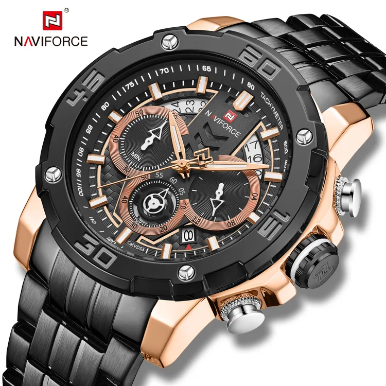 new NAVIFORCE 9175 Chronograph men watches hot sale Wristwatches navy force factory watch 2020 reloj montre
