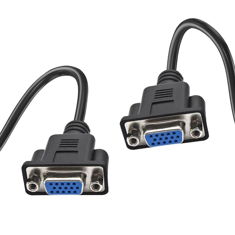 

Vga 3+2 Vga To Vga Cable Female To Female Cable For Computer Monitor Hdtv 1.5m, Black or gray customized