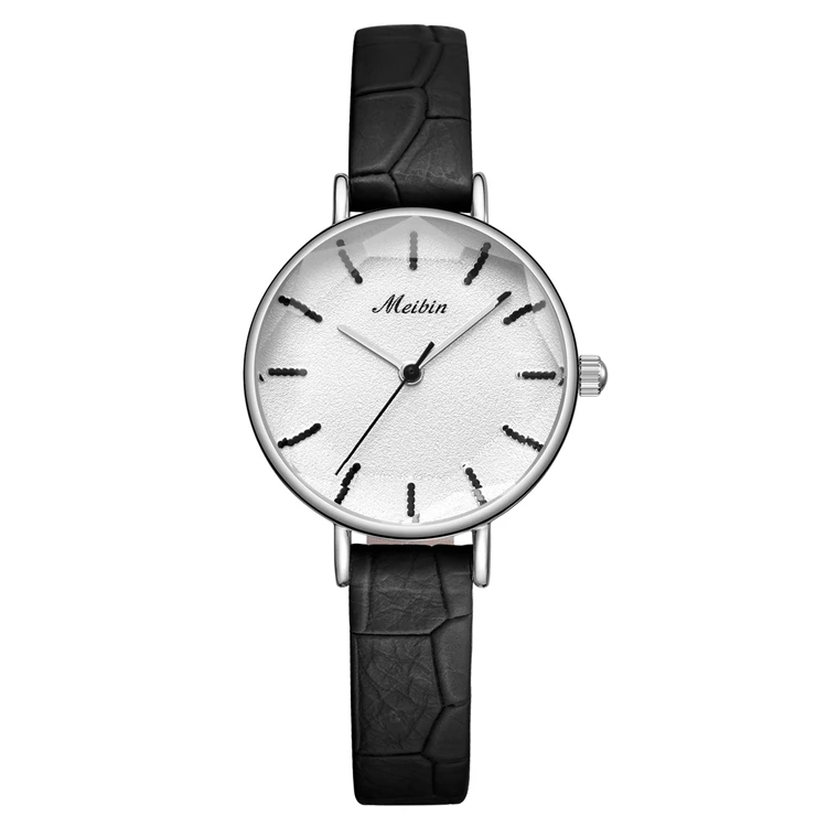 

MEIBIN 1059 Leather Strap Sport Watch Waterproof Japanese Ladies Watch Movt Quartz Glass Luxury Women Alloy Fashion, 1 colors choice
