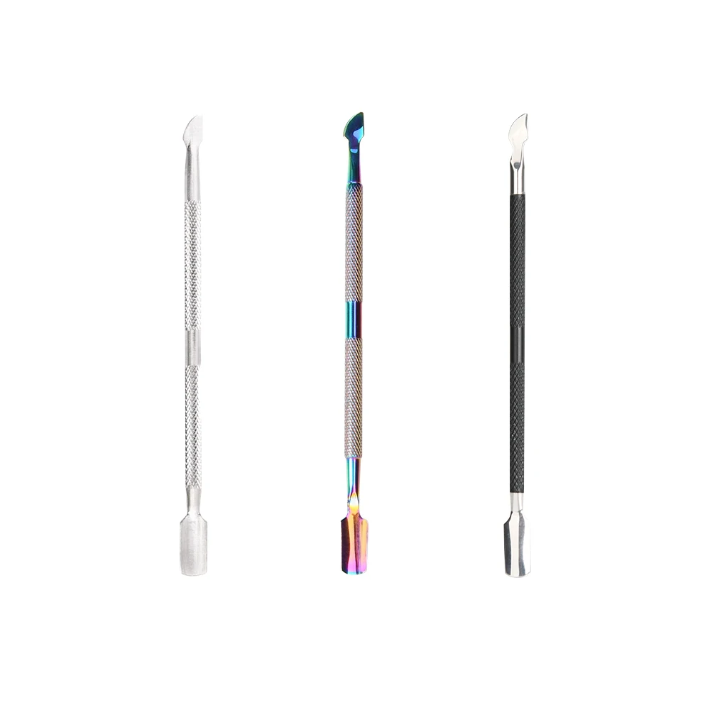 

Double-ended Dead Skin Manicure Pusher Stainless Steel Nail Art Spoon Remover Nail Cuticle Pusher