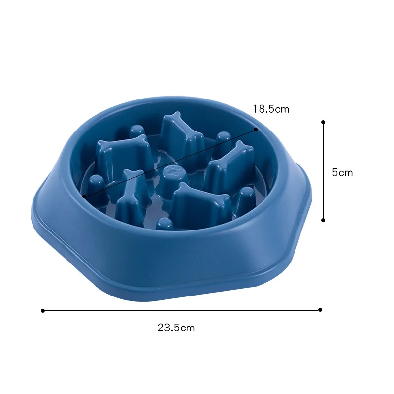 

New Pet Products Indoor Outdoor Food Bowl Cat Dog Plastic Non-Slip Pet Slow Down Feeder Bowl
