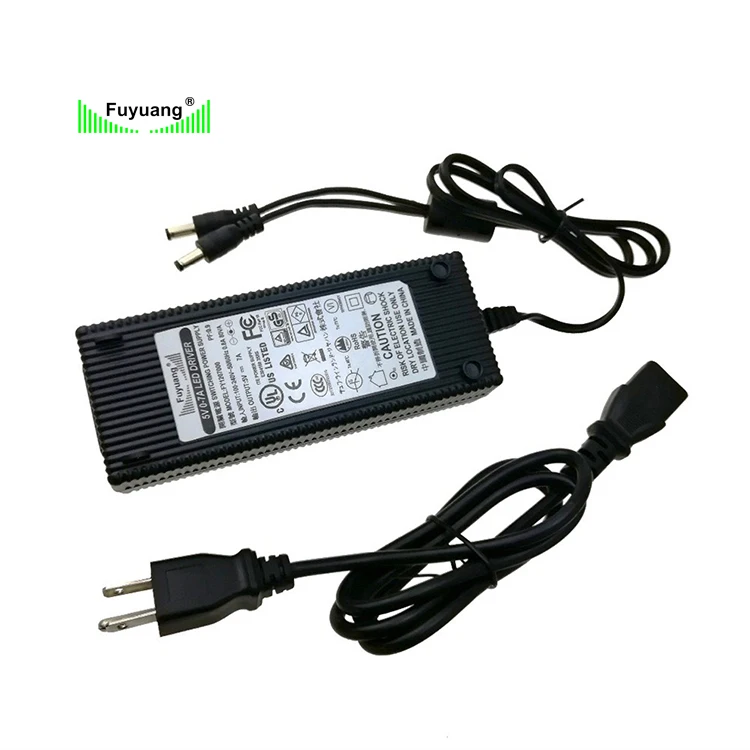 

Fuyuang PSE SAA KC custom battery charger 14.6v 8a LiFePO4 battery charger 24v 3a battery charger, Black white