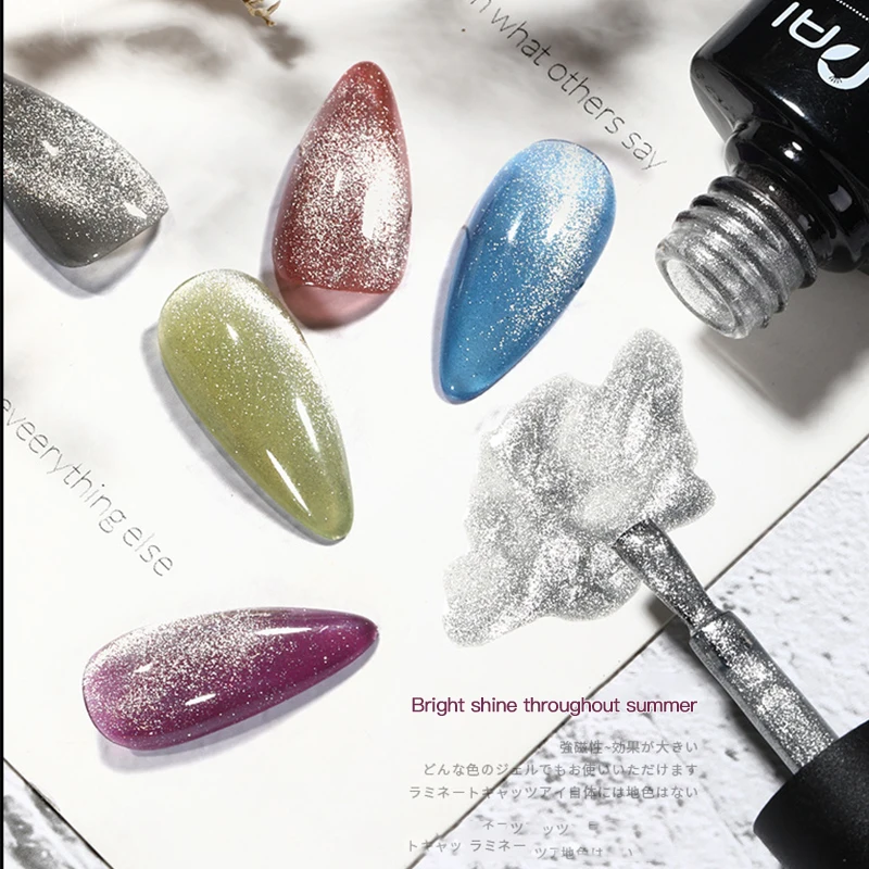 

DIY UV Shining Spar Cat Eye Gel Ice Penetration Magic Variety Manicure Glitter Phototherapy Nail Polish TSLM2