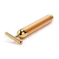 

The family USES the convenient vibration facial massager skin care 24K gold beauty bar