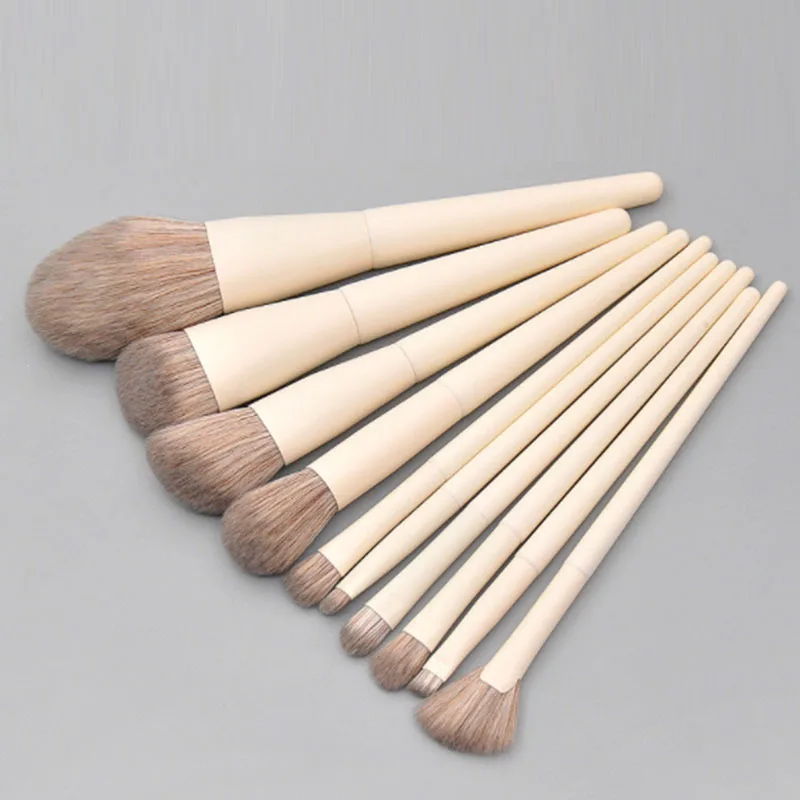 

10pcs pearl white makeup brush set professional wooden handle pincel maquiagem turkey unique vendors for handmade makeup brushes