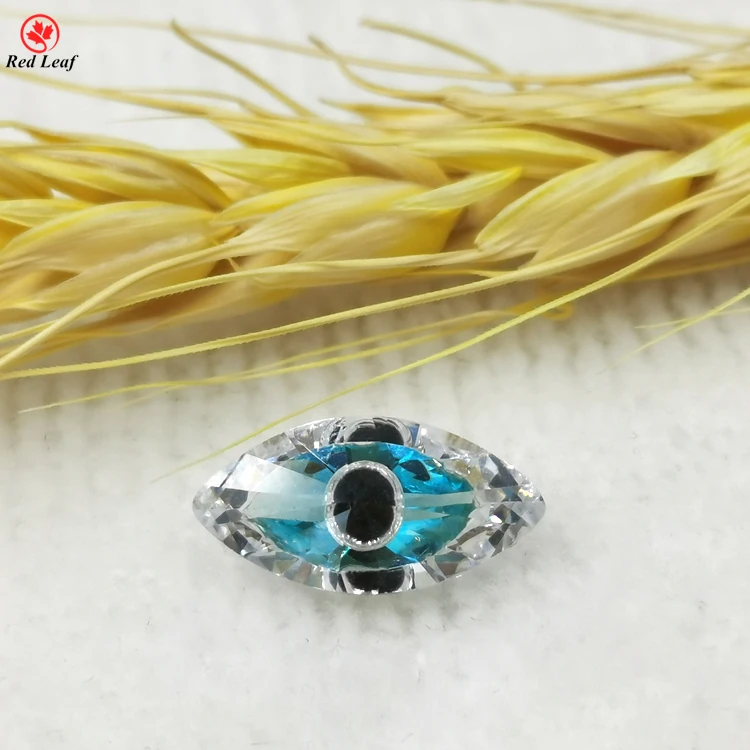 

Hot Sale Marquise Shape Mixed Color Evil Eye Synthetic Cubic Zirconia CZ Stone