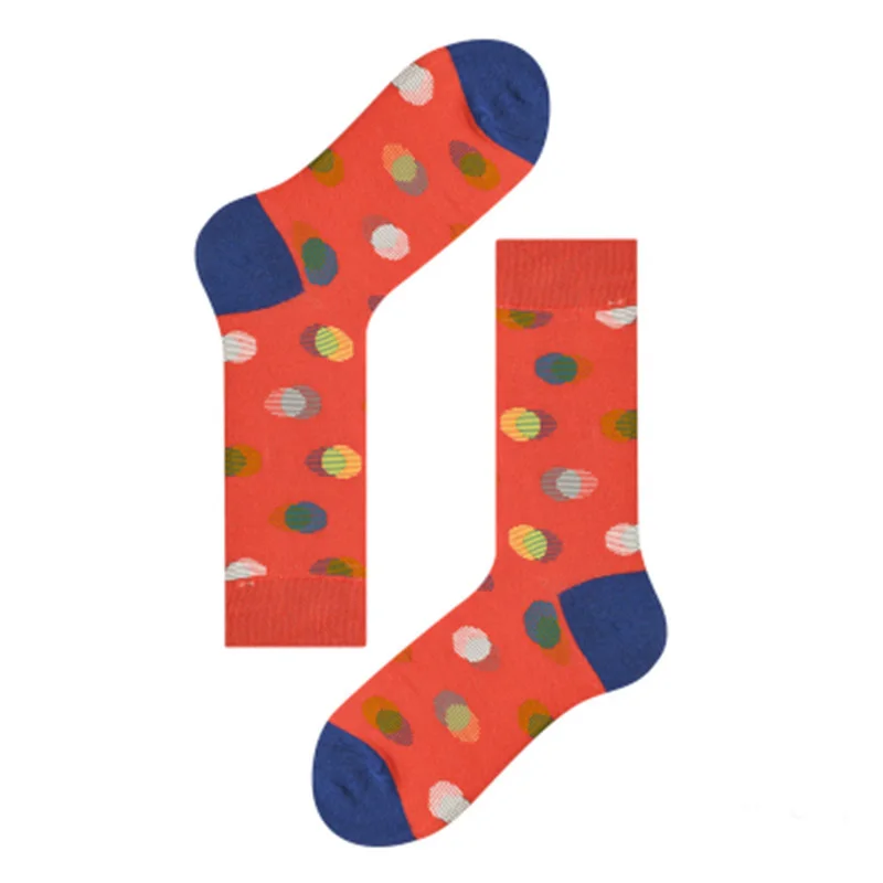 

Multicolor cute nice soft popular fancy knitted casual breathable customize logo men socks, Same as picture