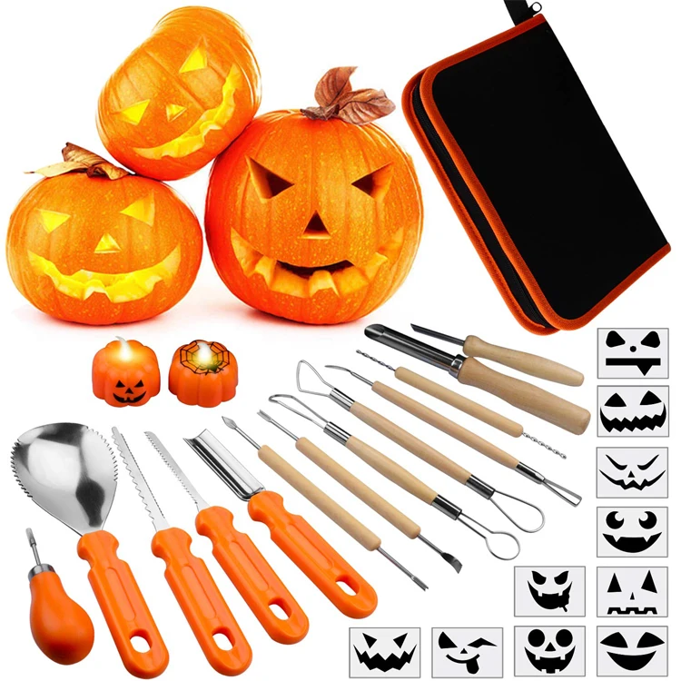 Zorro Pumpkin Carving Set,12pcs Stainless Steel Pumpkin Carving Kits