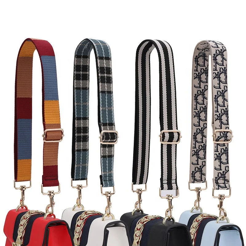 

Handbag Accessories Hardwares Pattern Messenger Webbing Shoulder Strap for Bag