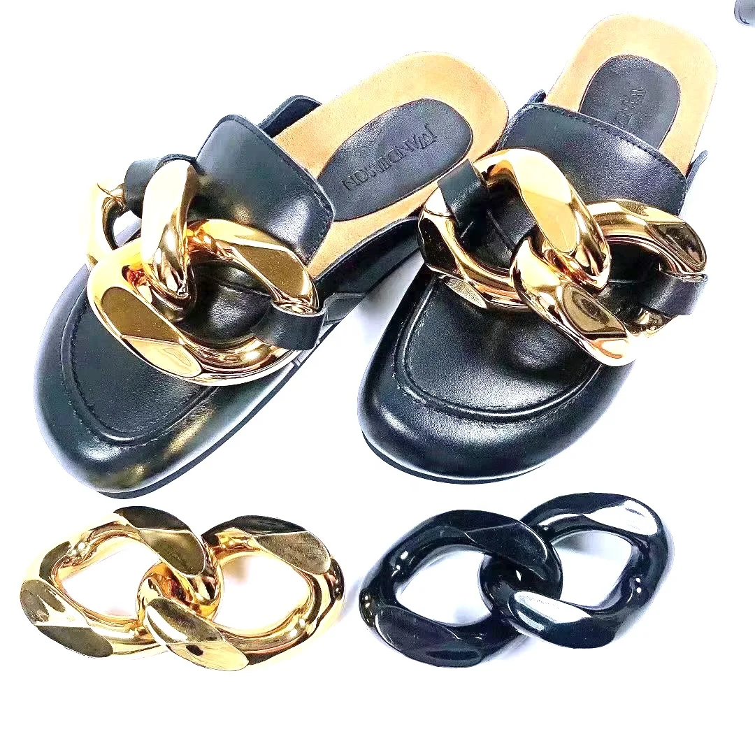 

S529 Wholesale high quality ABS Plastic shoe bucke gold color lady plastic buckle shoe decoration