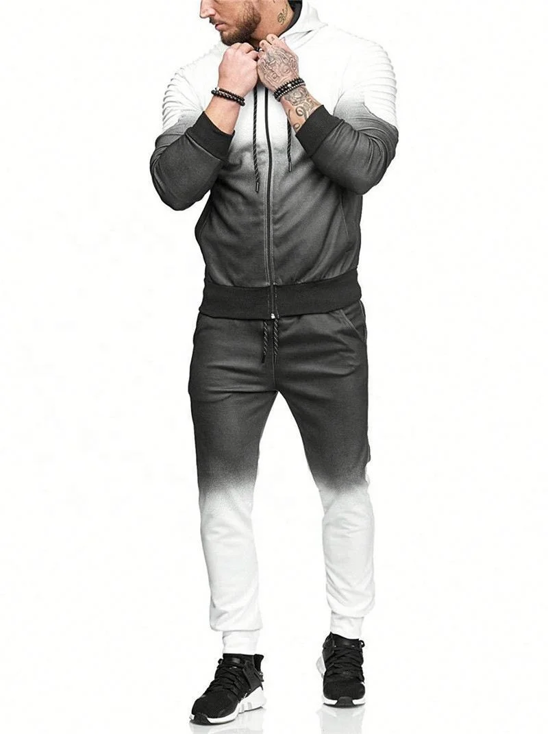 

Casual Men's Jackets Suit Hip Hop Jacket For Men With Coats And Trousers 2 Pieces Suit in Stock