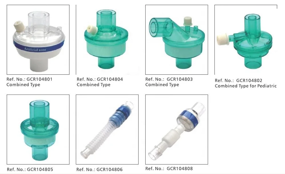 
Greatcare Medical disposable tracheostomy heat and moisture exchanger HME filter combined connector filtro 