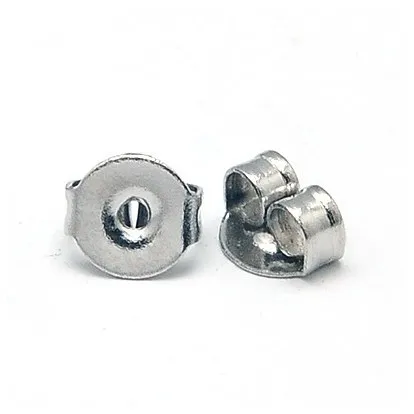 

Pandahall 5mm 304 Stainless Steel Earring Backs Ear Nuts, Stainless steel color