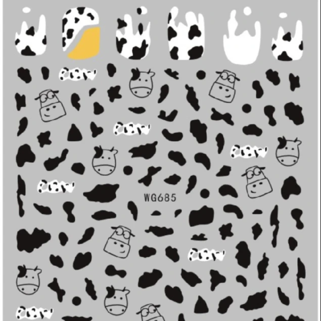

Nail Art Stickers Decals Leopard Print bee Design Self-Adhesive Nail Sticker Sexy Animal Prints Nail Sticker Supplies for Nails, As picture