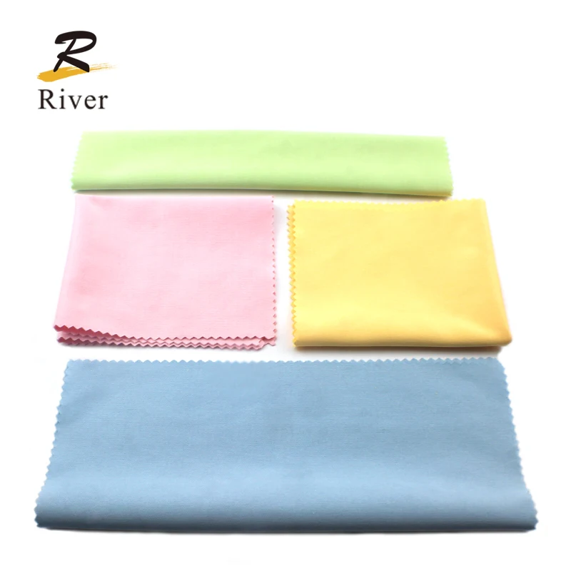 

High quality 230g microfiber glasses cleaning cloth, Light blue, green, yellow, pink, customized
