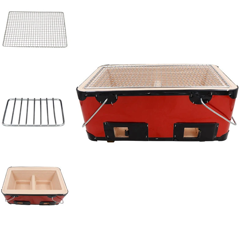 粘土烤箱烧烤出售日本陶瓷烧烤 hibachi 烧烤木炭烹饪炉迷你便携式