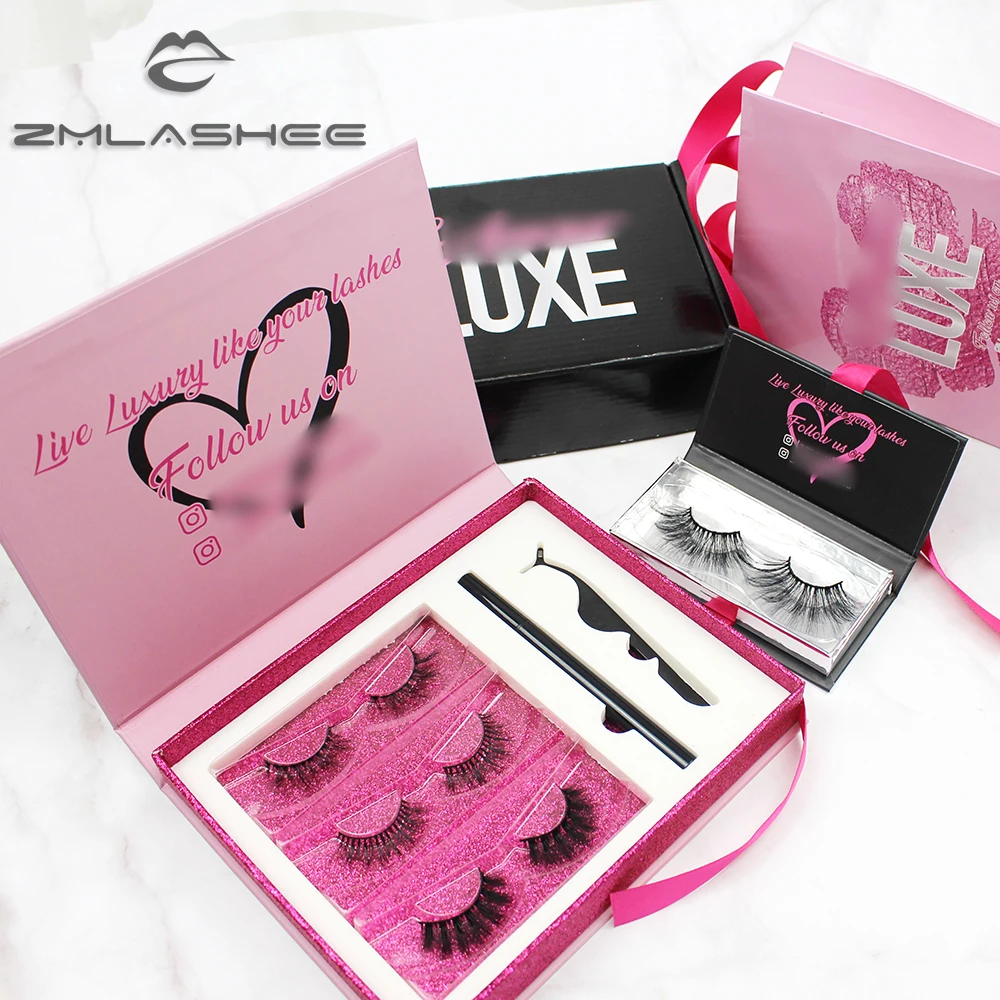 

5D Lashes Wholesale Vendor 25mm Mink Lashes Custom Packaging Box Eyelashes Tools Like Eyelashes In Eyelashes Kit Boxes