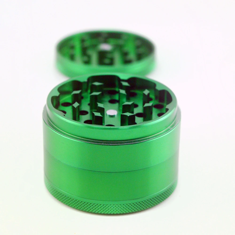 

Customized logo on grinder free for you, Aluminum herb grinder 63mm 4 parts., Nine kinds of color