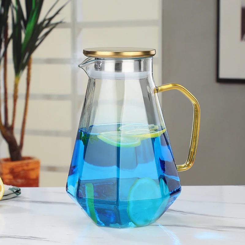 

Glass Drink Ware Customized Solid Color Glass Jug Glassware Tumbler Drinking Set Drinks Pitcher Set, Customized color