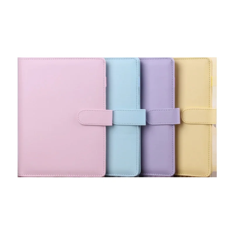 

Wholesale A6 Notebook Binder Macaron Business Matte US Warehouse Free Shipping Budget Binder With PVC Zipper Bag