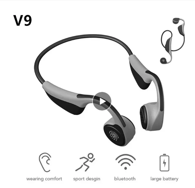 Sport Bone Conduction Bluetoth Headset Wireless with Microphone Touch Type Bilateral Stereo Waterproof USB 5.0 earphone - ANKUX.COM