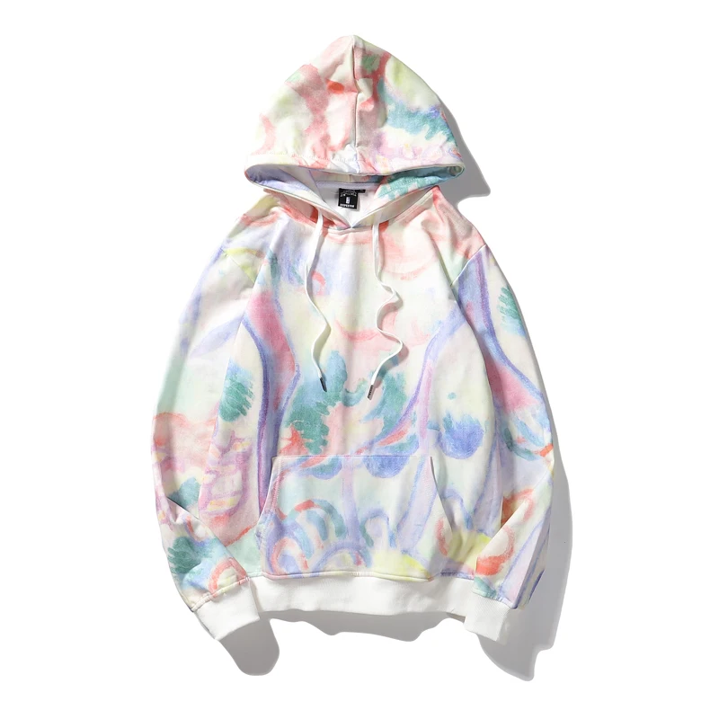 

Custom oem style kangaroo Cotton polyester tie dye hoodie oversized hoodies for men, Customized color