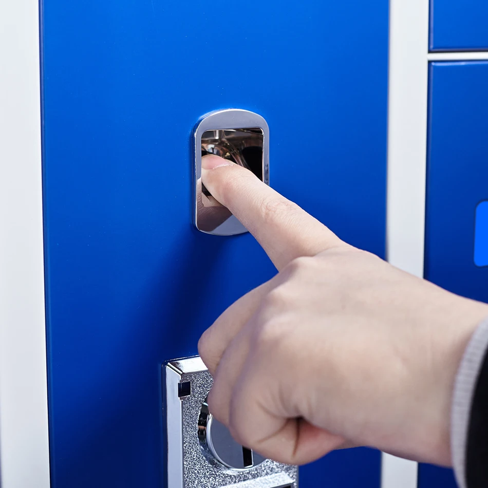 
40 lockers metal cell phone charging locker fingerprint lock system 