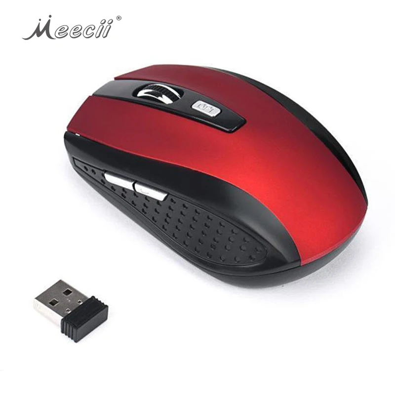 

Portable 2.4GHz Wireless Gaming Mice Computer Cordless Optical Mouse With USB Receiver, Black,silver,blue,red,green