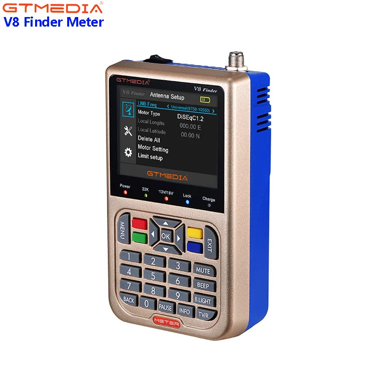 

DVB-S2 Satellite Finder Meter GTmedia V8 Finder 3.5 Inch High Definition LCD Screen Li-Ion battery HD Sat Finder