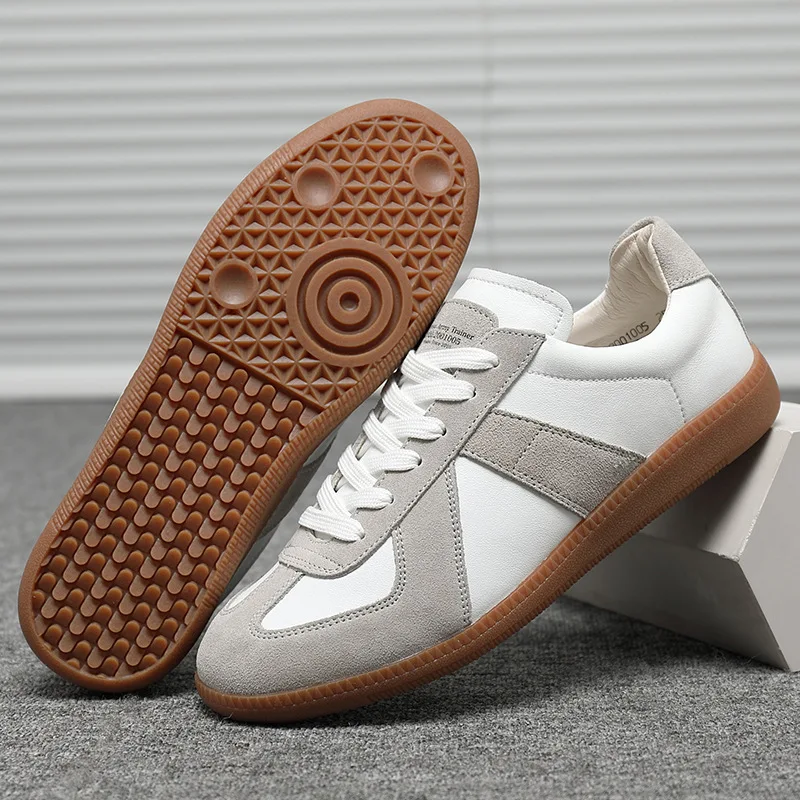 

Drop Shipping Men's Fashion Sneakers Comfortable Casual Shoes Genuine Leather Clay Low-Top Sneakers, Customerized