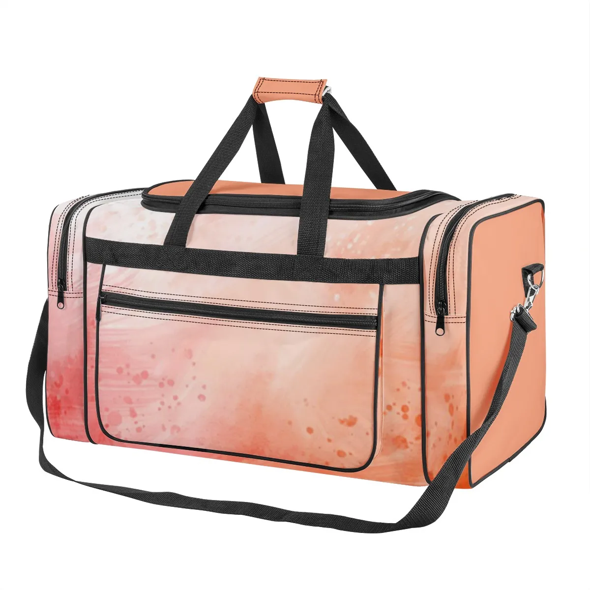 

Womens Duffle Leather Bag Colorful Orange Rainbow Printing Traveling Luggage Travel Bags Big Size Travell Bags Backpack