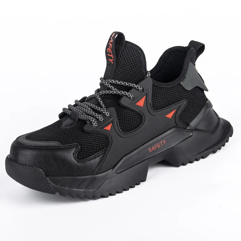 

Outdoor Four Seasons Sneaker Men High Quality Stylish Safety Shoes, Black