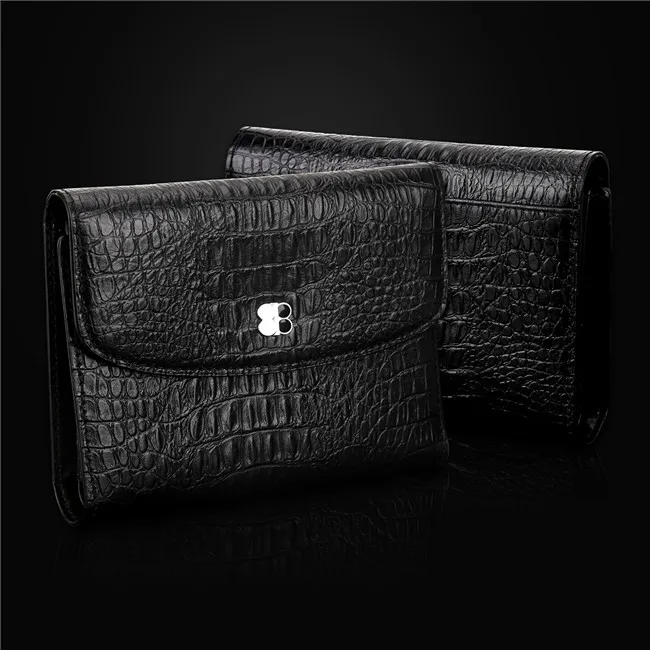

Custom high RFID Quality Alligator Texture Genuine Leather short Wallet for Men, Black