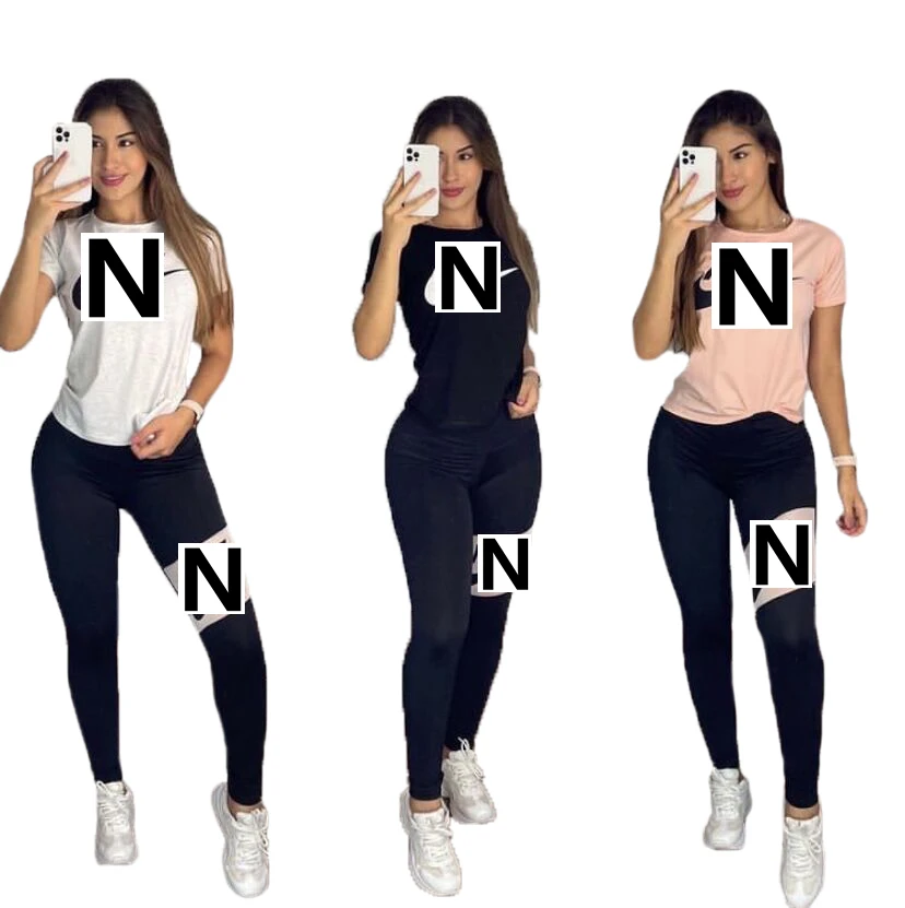 

LOGO custom 2021new arrivals Hot Sale Fashion Ms summer clothing short pants two piece set casual dresses women, Picture color
