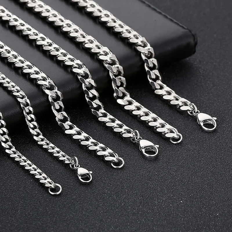 

Kalen Stainless Steel 500mm Cuban Chain Lobster Clasp Classic Silver Necklaces