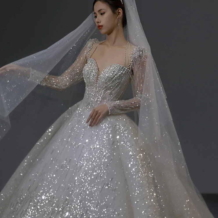 Guangzhou Auyan 2024 Mermaid 2024 Summer African Bride Large Size Waist Fishtail Style Foreign Master Wedding Dress