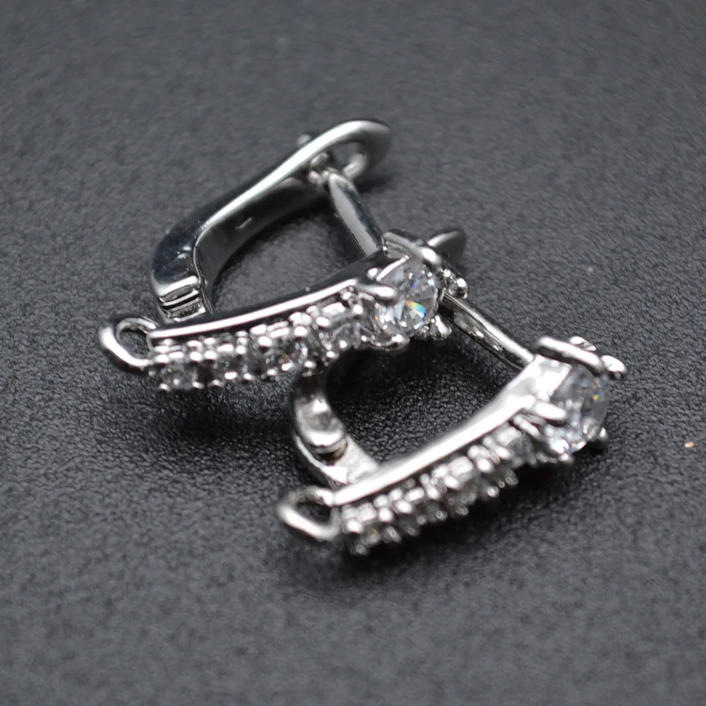 

CZ Beads Paved High Quality Earring Hooks Jewelry Findings