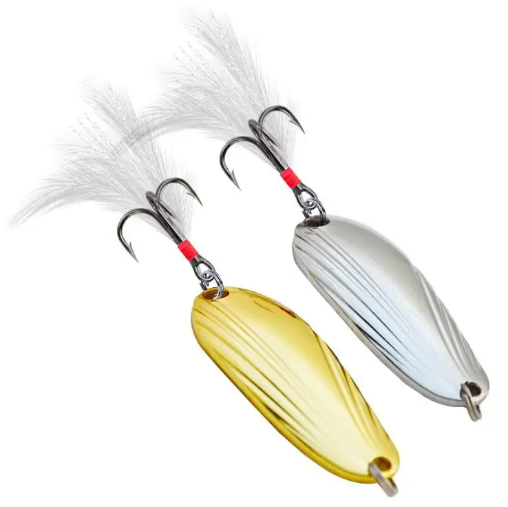 

WEIHE 3g 5g 8g 13g Gold silver Metal spoon lure Spinner Fishing Lure Hard Baits For Trout Pike Pesca Treble Hook Tackle, See details