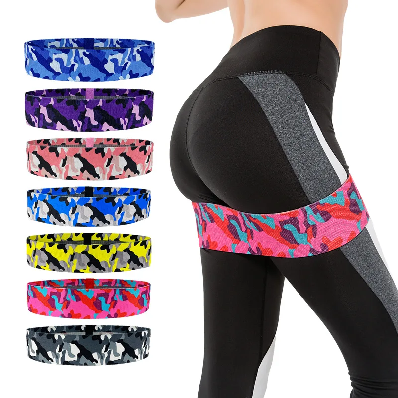 

Wholesale Home Fitness Booty Bands Camo Hip Peach Elastic Exercise Resistance Bands For Workout, As picture