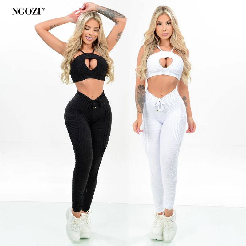 

2021 newly style strap bubble leggings rompers women jumpsuit one piece yoga set