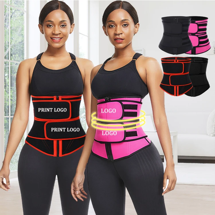 
Feelingirl Custom Logo Double Belt Compression Plus Size Shapewear Women Corset Latex Waist Trainer Cincher 