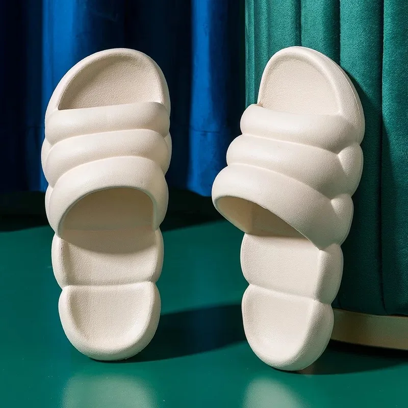 

soft plain slides cheap sandals ladies leisure home slippers, Shown