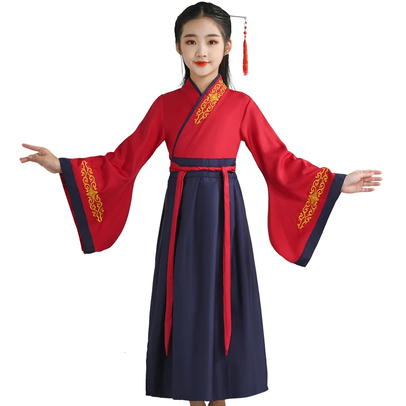 

boy girl cosplay costume hanfu sets Large inventory of children's clothing Polyester material combination suit